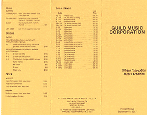 1987 Guild suggested retail