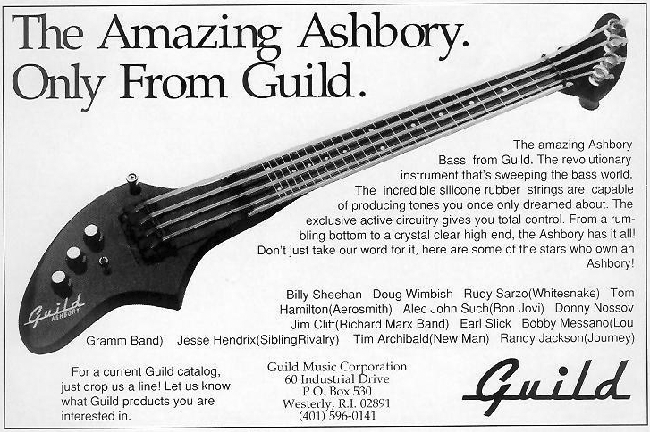 Guild Ashbory Bass black & white print advertisement