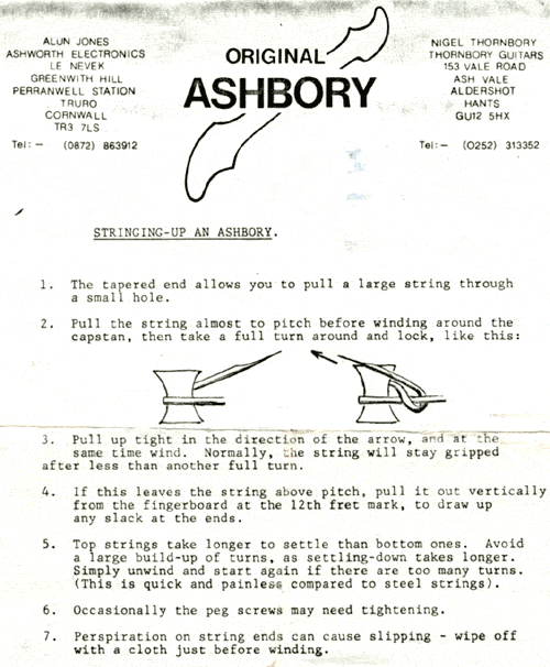 Ashbory instruction sheet